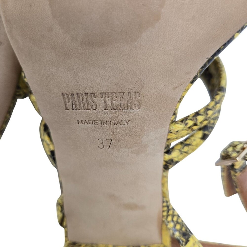 Paris Texas Carla Printed Python Leather Sandals … - image 4